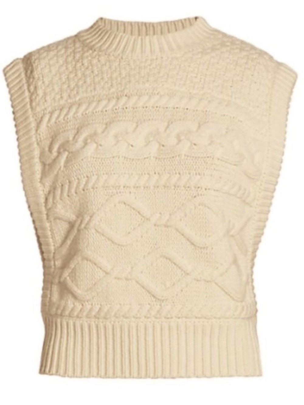 Gestuz LupiaGZ Aran knit vest waistcoat. Size XS-small.